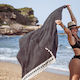 Плажно кърпа Евес черна плажна кърпа 80х160