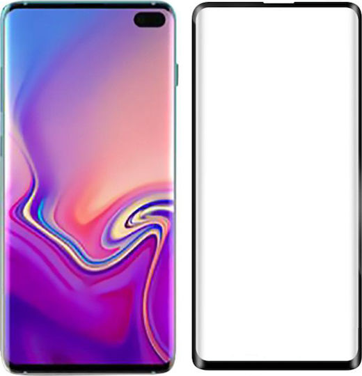 Vollkleber Vollflächig gehärtetes Glas Schwarz (Galaxy S10+)