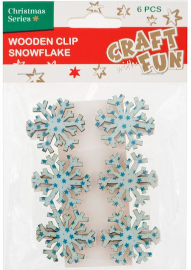Craft with Fun Ξύλινο Διακοσμητικό Στοιχείο για DIY Κατασκευές 6τμχ