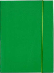 D.rect File Folder with Green Rubber Band