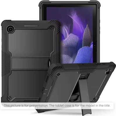 Techsuit Flip Cover Durable Black Lenovo Tab M10 Plus FHD (TB-X606F)