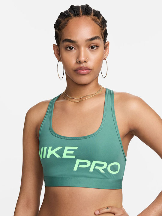 Nike Dri-Fit Swoosh Light-support Γυναικείο Αθλητικό Μπουστάκι Πετρόλ