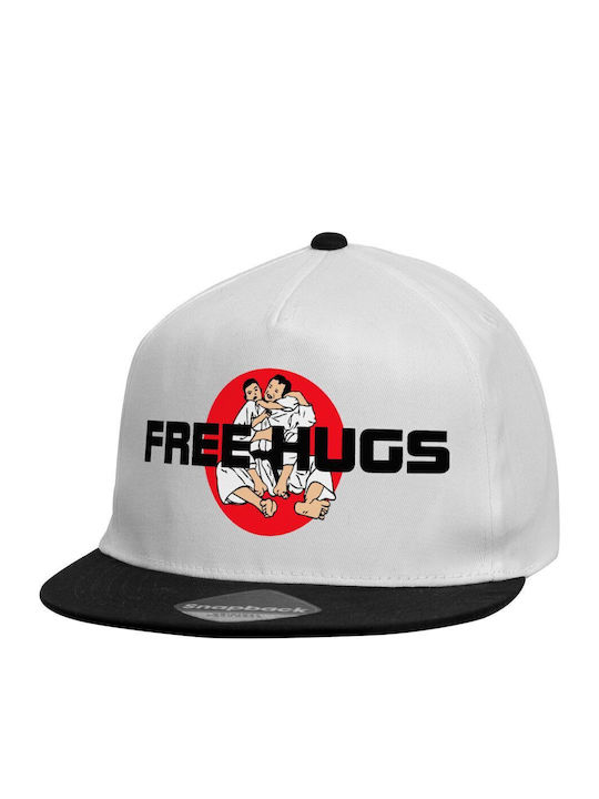 Beechfield Kids' Hat Jockey Fabric Judo Free Hugs White