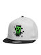 Beechfield Παιδικό Καπέλο Jockey Υφασμάτινο Minecraft Creeper Λευκό
