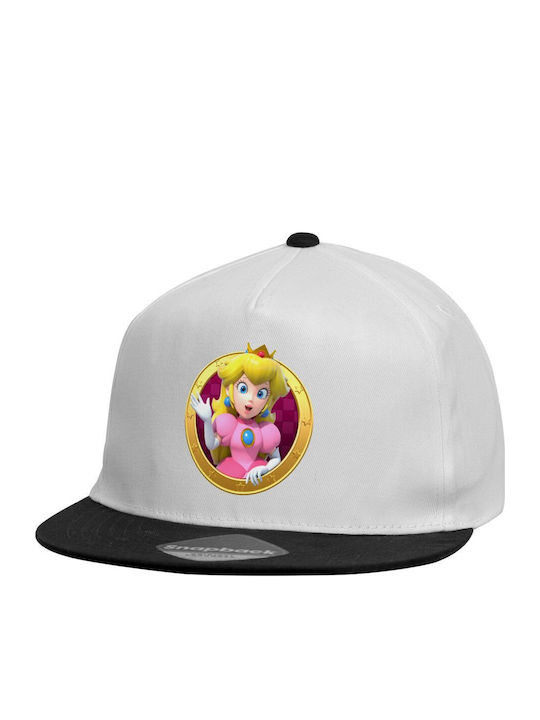 Beechfield Kids' Hat Jockey Fabric Princess Peach Toadstool White