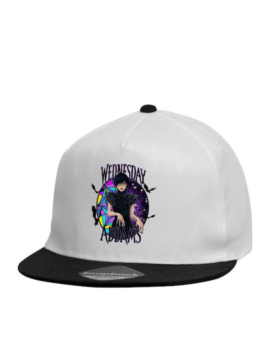 Beechfield Kids' Hat Jockey Fabric Wednesday Jenna Ortega White