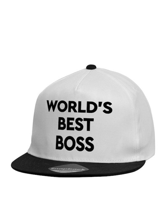 Beechfield Kids' Hat Jockey Fabric World's Best Boss White