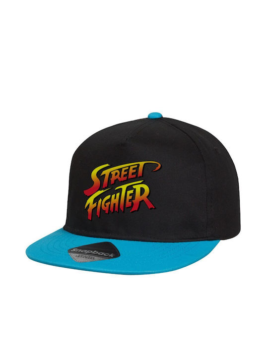 Beechfield Παιδικό Καπέλο Jockey Υφασμάτινο Street Fighter Μαύρο