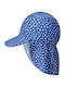 Fresk Kids' Hat Jockey Fabric Sunscreen Leopard Blue