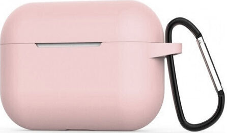Θήκη Σιλικόνης με Γάντζο σε Ροζ χρώμα για Apple AirPods Pro