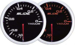 Slide Car Clock, Underpressure, Oil Pressure, Fuel Pressure and Oil Temperature Analog Instrument 52mm