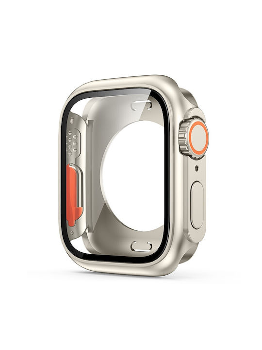 Plastikhülle mit Glas Starlight für Apple Watch 41mm