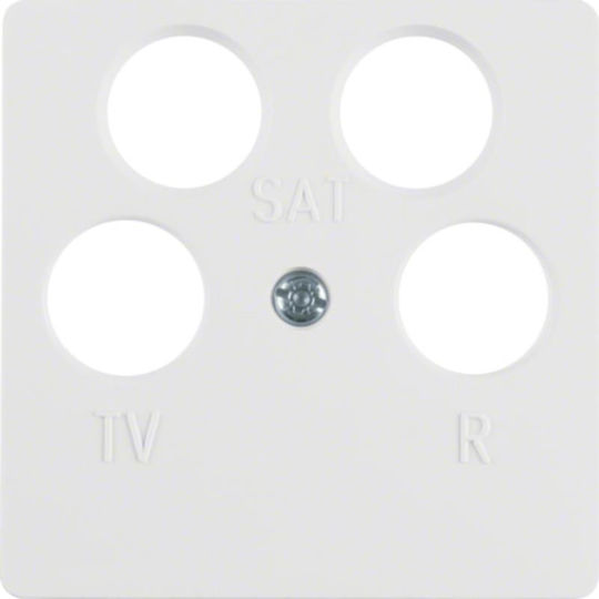 Hager Q.1 Q.3 Q.7 TV-Antenna Socket Front in White Color B_14841909