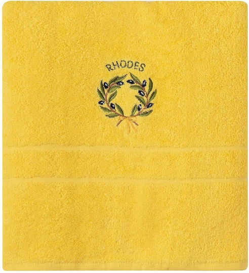 Silk Fashion Hotel Face Towel 100x50 cm Yellow