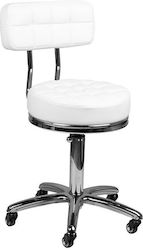 Salon Stools Τροχήλατο Σκαμπό Πεντικιούρ 50εκ. Λευκό 0131986 Salon Stools Τροχήλατο Σκαμπό Πεντικιούρ 50εκ. Λευκό 0131986