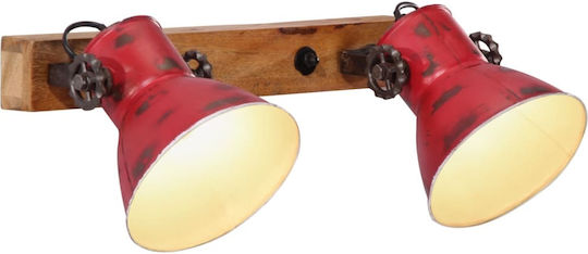 vidaXL Lamp Wall with Socket E27 Bronze 45x25cm