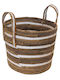 Mod8 Coș decorativ Din paie cu mânere Beige 30x30x25.5buc