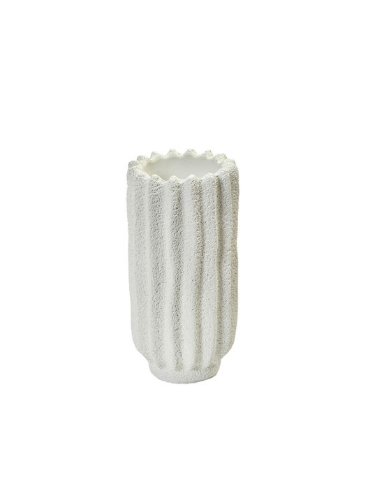 Espiel Decorative Vase White 14x14x28cm