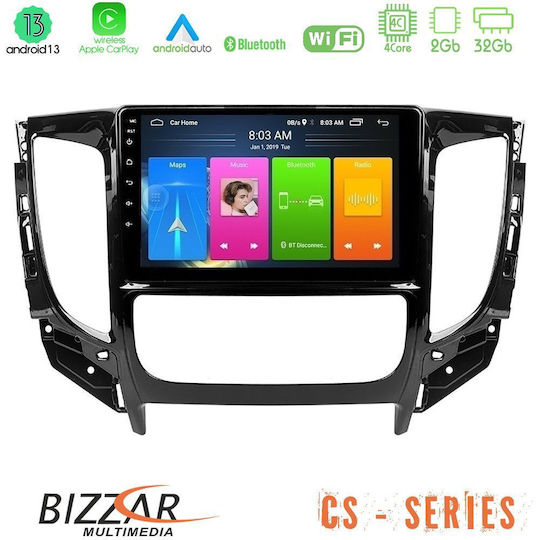 Bizzar Sistem Audio Auto 2DIN cu A/C (Bluetooth/USB/WiFi/GPS/Apple-Carplay/Android-Auto) cu Ecran Tactil 9"