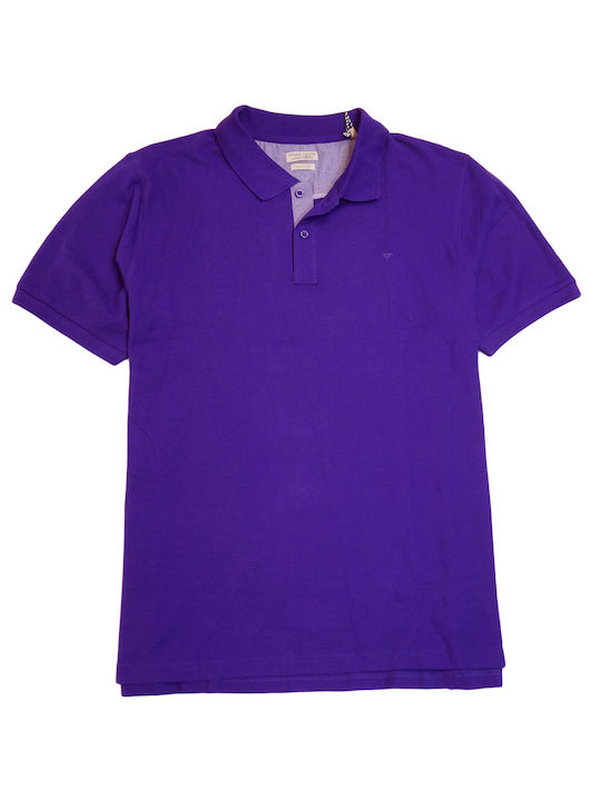 Frank Tailor Bluza pentru bărbați cu mâneci scurte Violet