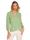 Derpouli Damen Bluse Green