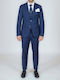 Winter Men's Groom's Blue Suit