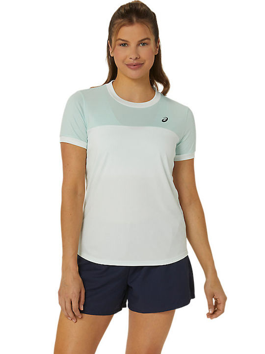 ASICS Women's Athletic Blouse Short Sleeve Green