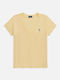 Ralph Lauren Women's Athletic T-shirt with V Neckline Yellow