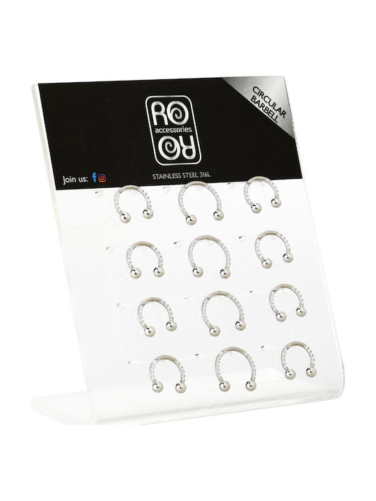 Ro-Ro Accessories Steel Silver Bar Earring