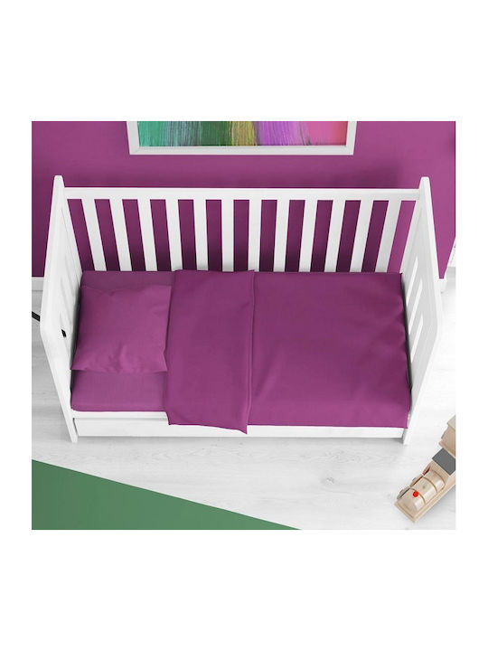Dimcol Βρεφική Μαξιλαροθήκη Dark Magenta 35x45εκ.