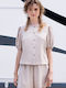 Women's Short Sleeve Shirt Beige