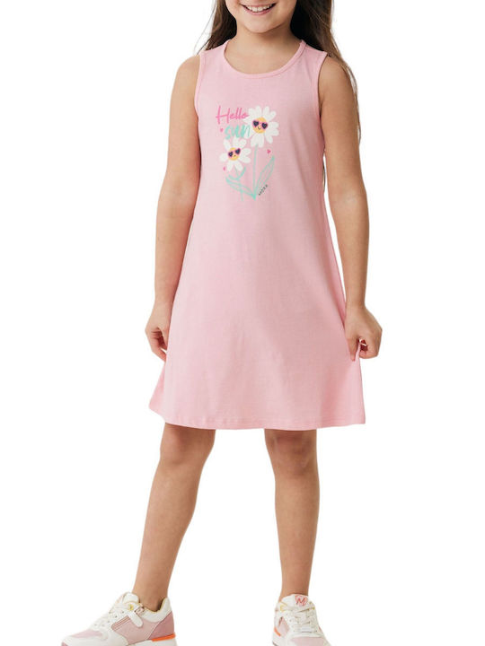 Mexx Детска рокля Цветя Salmon Pink