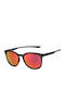 4F Unisex Sonnenbrille mit Schwarz Kunststoff Gestell und Rot Spiegel Linse 4FWSS24ASUNU047-61S