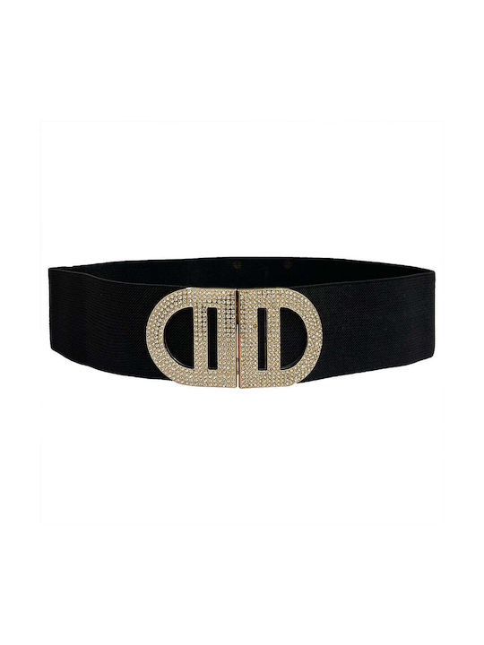 Ustyle Wide Elastic Women's Belt Black