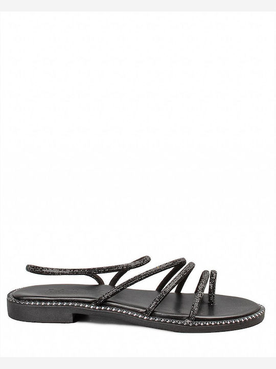 Zakro Collection Women's Sandals with Strass Black