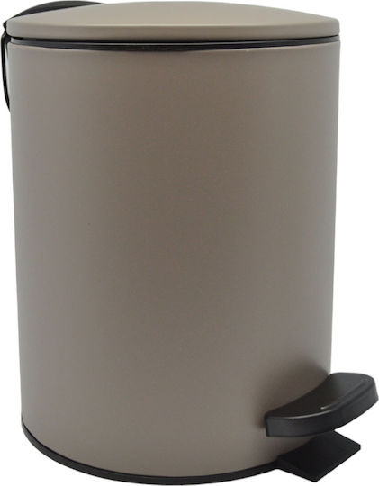 Ankor Inox Καλαθάκι Μπάνιου Soft Close 5lt Γκρι