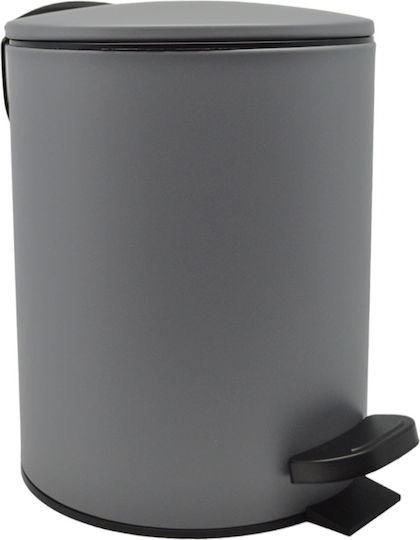 Ankor Inox Καλαθάκι Μπάνιου Soft Close 5lt Ασημί
