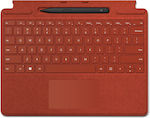 Microsoft Flip Cover cu Tastatură Engleză SUA Roșu Microsoft Surface Pro