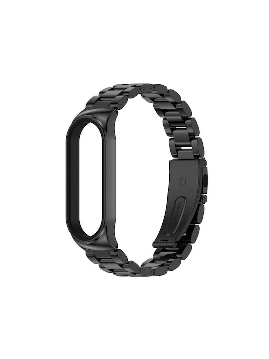 Mijobs Λουράκι Ανοξείδωτο Ατσάλι Μαύρο (Mi Smart Band 5/Mi Smart Band 6)