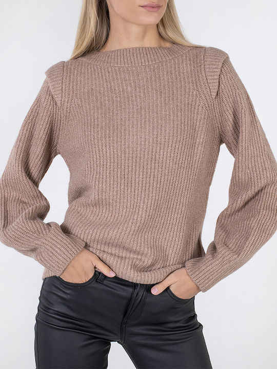 Tom Tailor Damen Langarm Pullover Biege