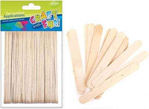 Crafts Fun Ornaments Decorative Wooden Sticks Pack 60 W 004