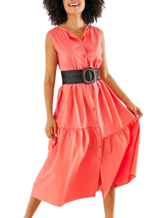 Mexx Dress with Ruffle RED