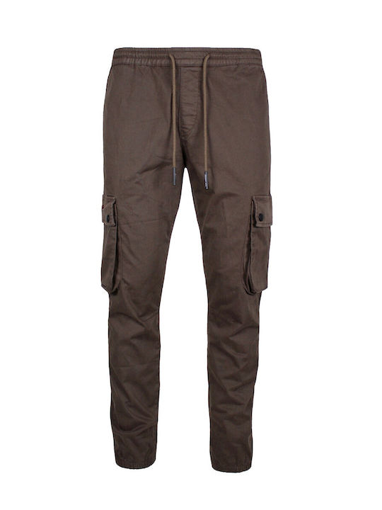 Cargo Men's Trousers Cargo Elastic in Regular Fit coffee