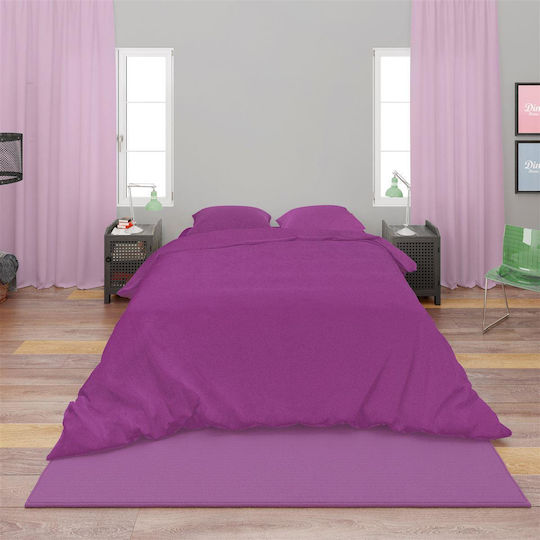 Dimcol Queen 220x240cm Solid Dark Magenta