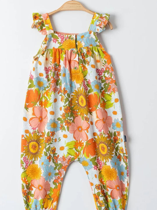 Trendy Shop Kids Denim Jumpsuit Floral (Floral)