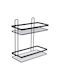 Ankor Wall Mounted Bathroom Shelf Metallic 25x12x26.5cm