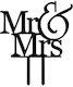 Mr & Mrs Sweet Decoration for Party (Various Colours)
