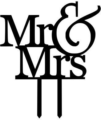 Mr & Mrs Sweet Decoration for Party (Various Colours)