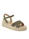 Women's Platform Espadrilles Khaki