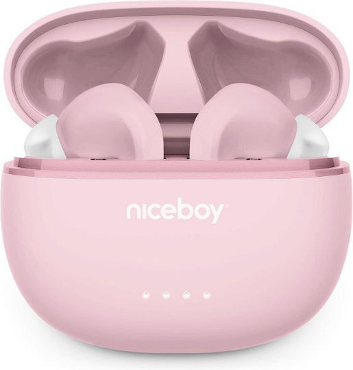 Niceboy HIVE Pins 3 ANC In ear Bluetooth хендсфри Слушалки с Кутийка за Зареждане Sakura Pink